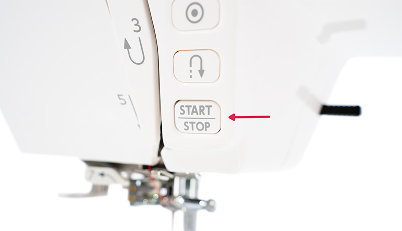 Janome 5300QDC Stop/start button